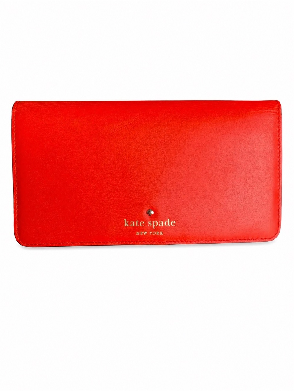 Kate Spade Storybook Lined Red/Orange Wallet